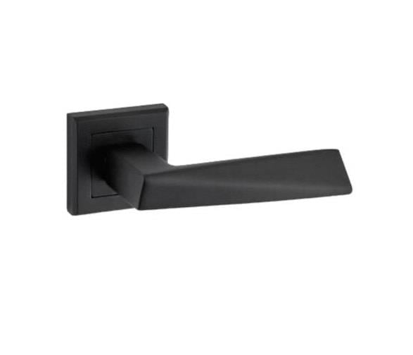 Poignée de porte Prizma avec rosace, noir mat